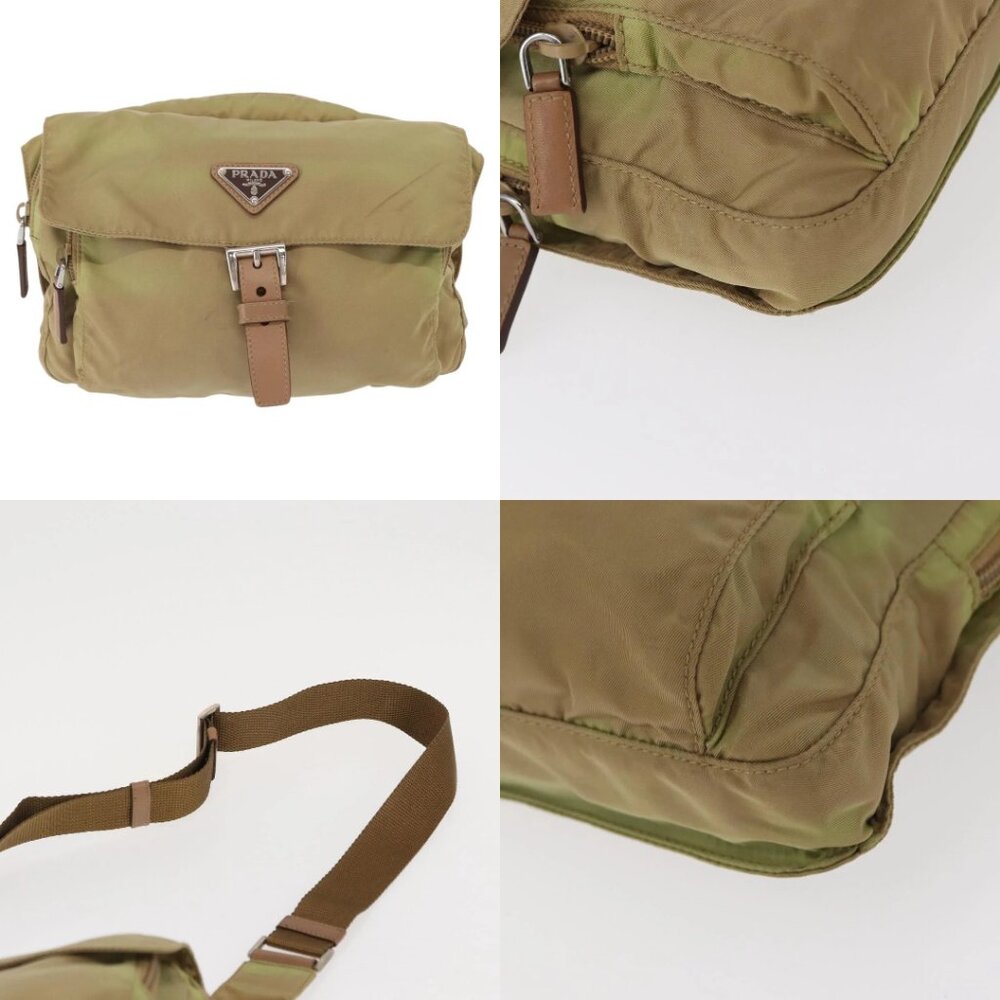 PRADA Shoulder Bag Nylon Beige Silver Auth ki6222 - Picture 15 of 15